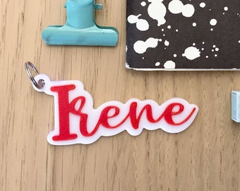 Personalisierter Namens-Schlüsselanhänger – 3D-Druck, personalisierter Anhänger, handgemalter Name, 3D-Name, originelles Geschenk, personalisiertes Geschenk