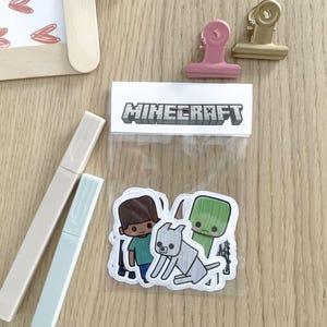 Pacchetto adesivi Minecraft, Fan Art, Illustrazione, Cancelleria, Kawaii, vinile impermeabile