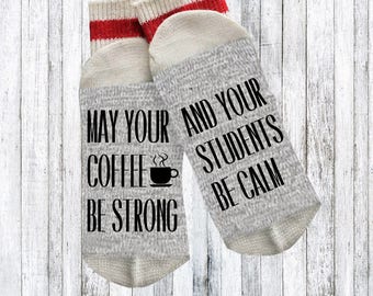 gift for teacher custom socks teacher socks Teachers gift Funny socks text on socks Words on socks Novelty Socks