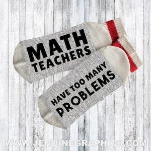 Teachers gift - gift for teacher - teacher socks - Funny socks - Novelty Socks - Words on socks - text on socks - custom socks