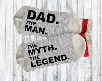 Dad gift idea - funny socks - Novelty Socks - dad birthday - Words on socks  - custom socks - dad birthday gift - fathers day gift