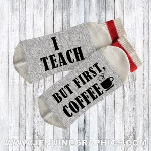 Teachers gift - gift for teacher - teacher socks - Funny socks - Novelty Socks - Words on socks - text on socks - custom socks