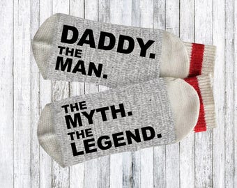 Daddy gift idea - funny socks - Novelty Socks - daddy birthday - Words on socks  - custom socks - daddy birthday gift - fathers day gift