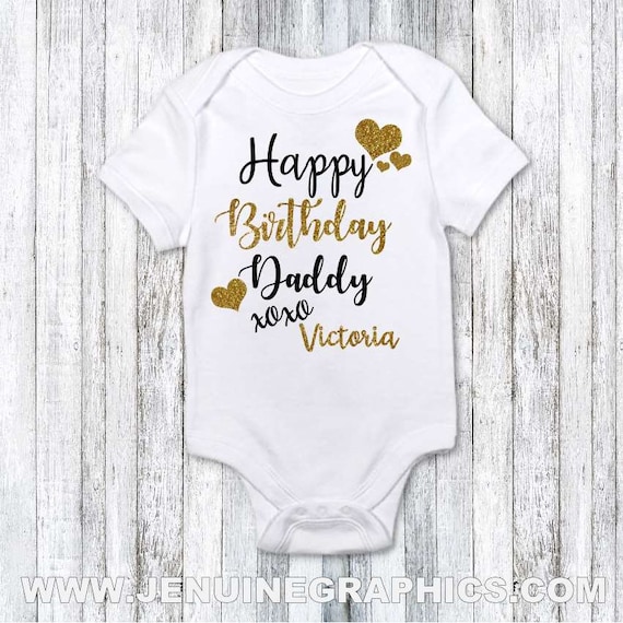 Cadeau De Bebe Danniversaire Joyeux Anniversaire Papa T Etsy Cadeau De Bebe Danniversaire Joyeux Anniversaire Papa T Etsy
