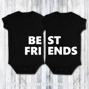 Funny Baby Clothes Twins or Best Friend Babies best | Etsy