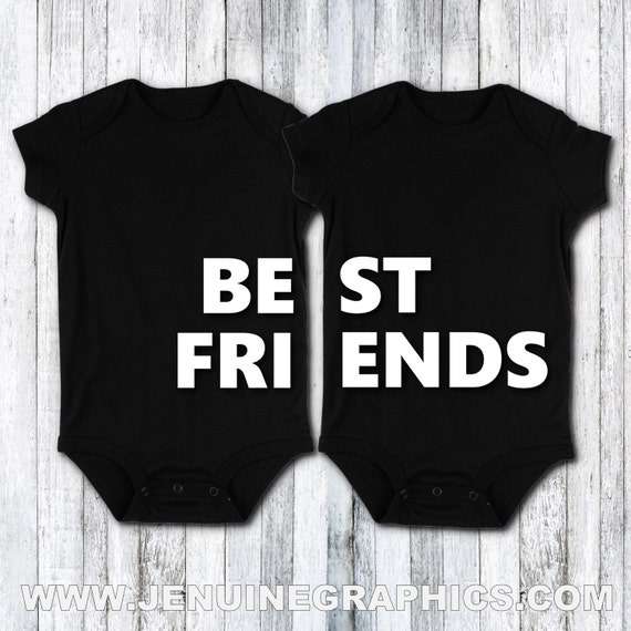 Funny Baby Clothes Twins or best friend babies 