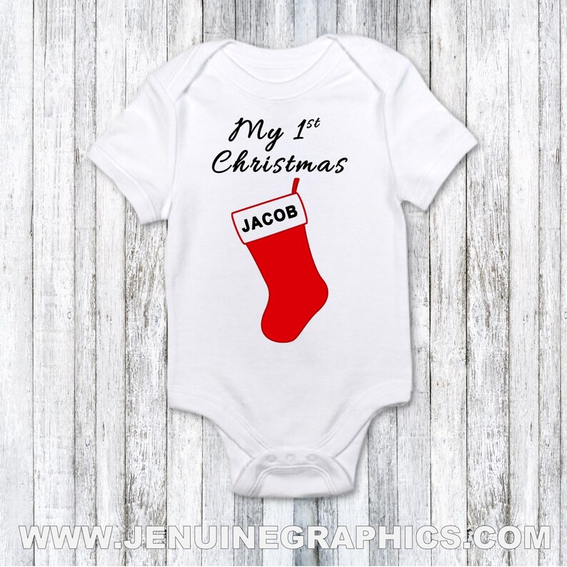 Personalized Baby onesie first christmas gift cute christmas  Etsy