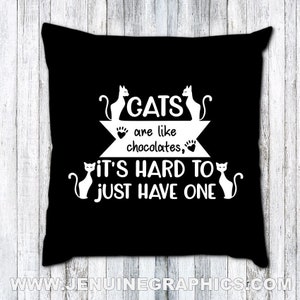 Funny Pillow - cat lover gift - cat owner present - throw pillow cover - crazy cat lady gift - cat pillow - house warming gift -