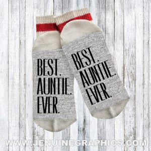 Funny socks - Novelty Socks - Words on socks - funny gift idea - text on socks - custom socks - auntie socks - aunti present