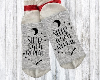 Teachers gift - gift for teacher - teacher socks - Funny socks - Novelty Socks - Words on socks - text on socks - custom socks