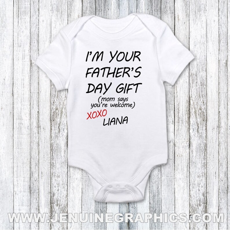happy first fathers day first fathers day gift funny fathers day first time dad gift cute fathers day present Funny Baby Clothes