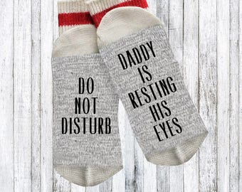 Funny socks - Novelty Socks - daddy gift idea - Words on socks - funny gift idea - custom socks - gift for daddy - daddy socks