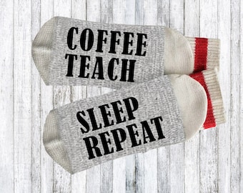Teachers gift - gift for teacher - teacher socks - Funny socks - Novelty Socks - Words on socks - text on socks - custom socks