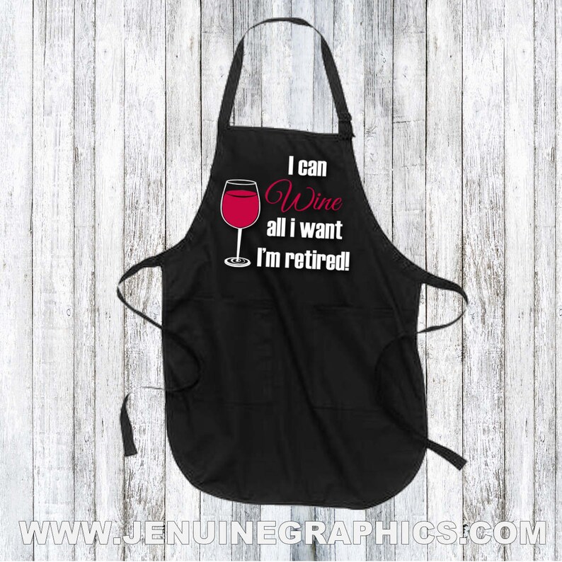 funny apron retirement gift wine lover gift idea retirement gift idea retirement party wine and retirement custom apron