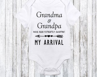 Baby reveal bodysuit  -  surprise you are going to be grandparents - funny baby reveal idea -  new grandparents gift - Jewish baby reveal