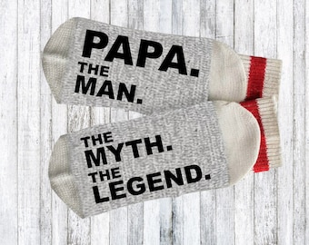 Papa gift idea - funny socks - Novelty Socks - Papa birthday - Words on socks  - custom socks - Papa birthday gift - fathers day gift