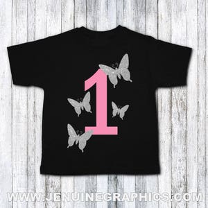 Butterfly shirt - butterfly theme - butterfly birthday party - First birthday shirt - first birthday party - birthday girl shirt