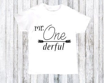 First birthday shirt mr. ONEderful tshirt 1st birthday personalized custom made jenuine graphics