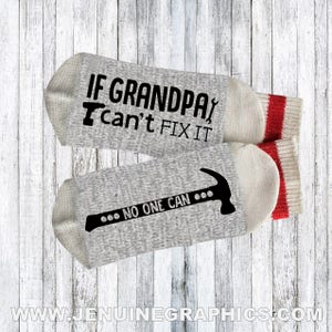 Funny socks - Novelty Socks - grandpa gift idea - Words on socks - funny gift idea - custom socks - gift for grandpa - grandpa socks