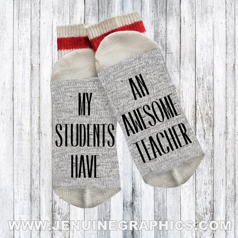 text on socks custom socks teacher socks Novelty Socks Funny socks gift for teacher Teachers gift Words on socks