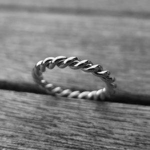 Cord ring 585 white gold Ø 2.6 mm