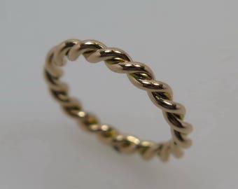 Yellow gold cord ring 3 mm 750/- gold