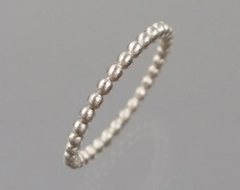 Ball ring 925 Silver stacking ring 2 mm
