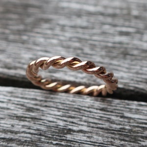 585 gold cord ring 3 mm rose gold red gold yellow gold