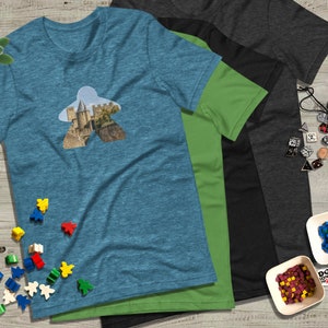 Carcassonne Meeple Board game T-shirt | Gift for birthday and board game lovers | Tabletop gamer shirt | Boardgame addict