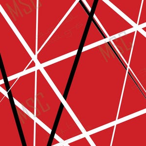 Van Halen Styled Background, Wall Art, Digital Download, Original Art, High Quality Print, 300 DPI, PDF Print