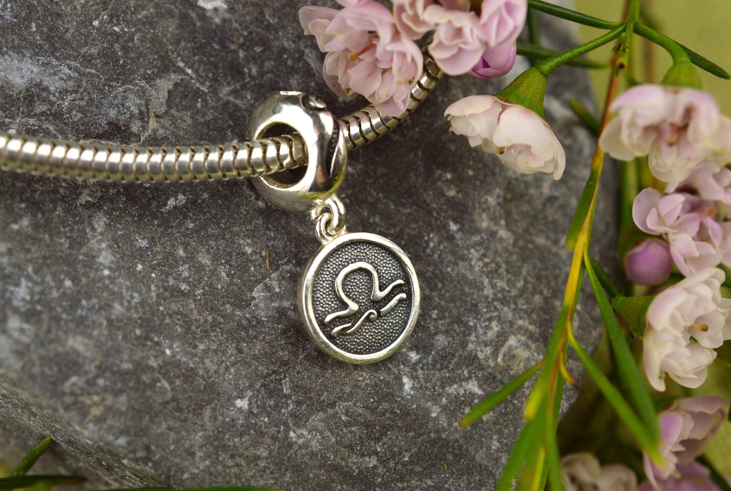 Charm Bead Libra Zodiac Pendant. Beads for Bracelets fits Etsy