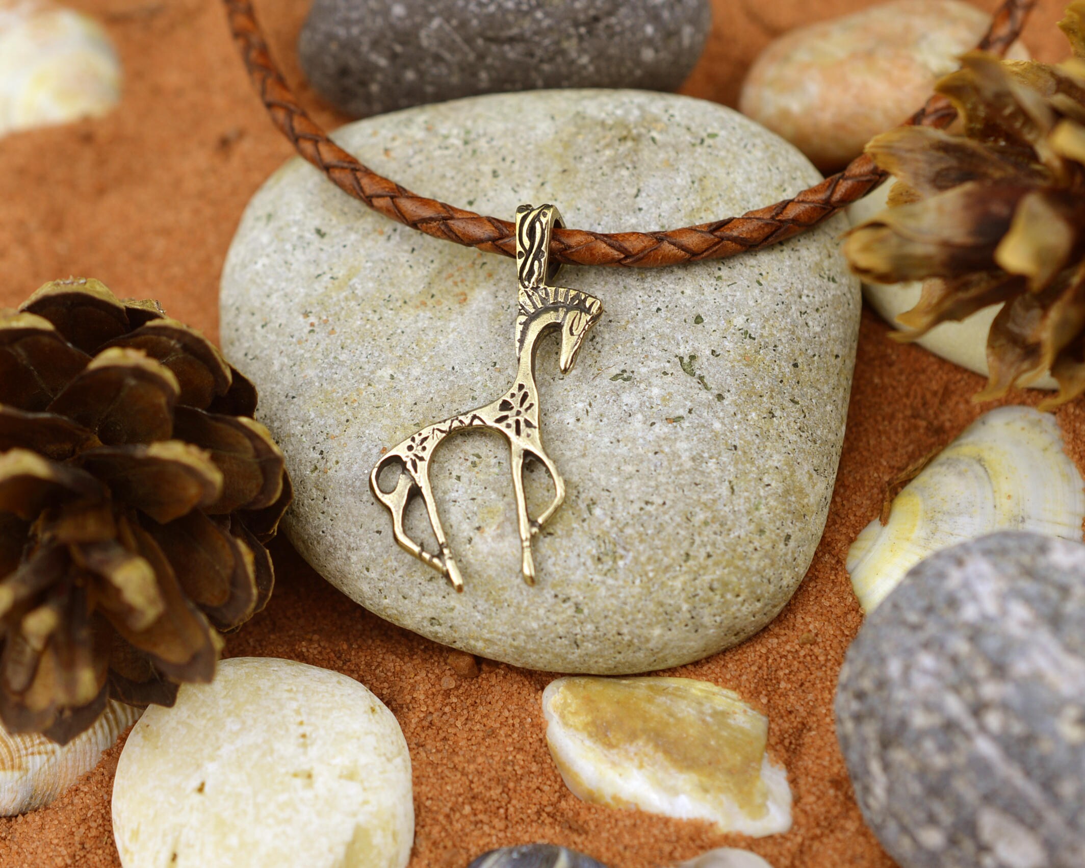 Northern charm Pendant Lucky Horse. Handmade Pagan Etsy