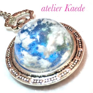 Halskette - Wolken schwebten am Himmel