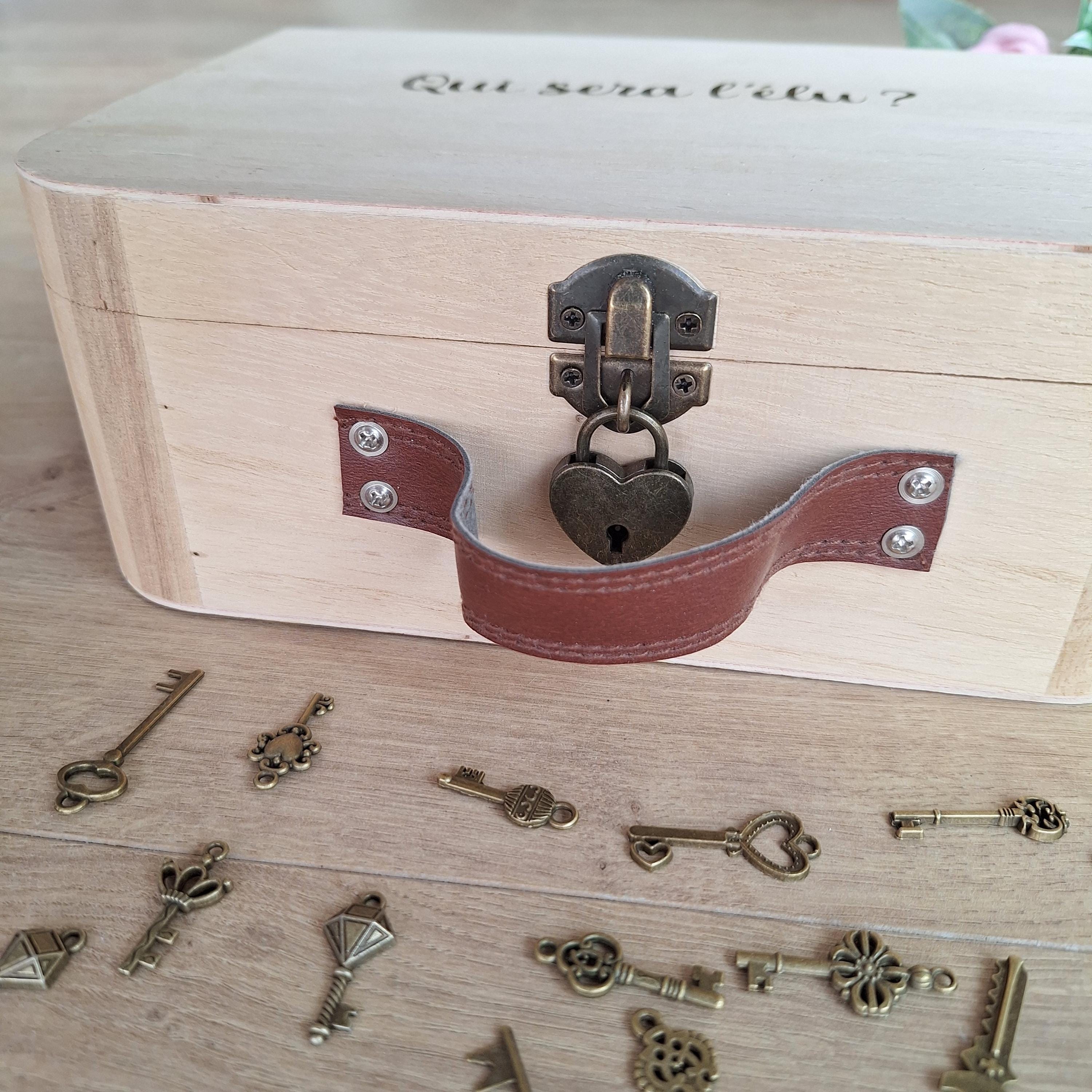 Mini Cadenas En Métal Vintage En Forme De Cœur, 1 Pièce, Valise