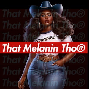 In My Black Cowgirl Era Digital Art | African American Cowgirl Beautiful Black Women Art | Black Woman Afro Cowgirl | Digital Download ONLY