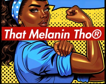 Black Woman Pop Art Digital Art | African American Beautiful Women WOW Pop Art | Afro Rosie The Riveter Art | Digital Download ONLY