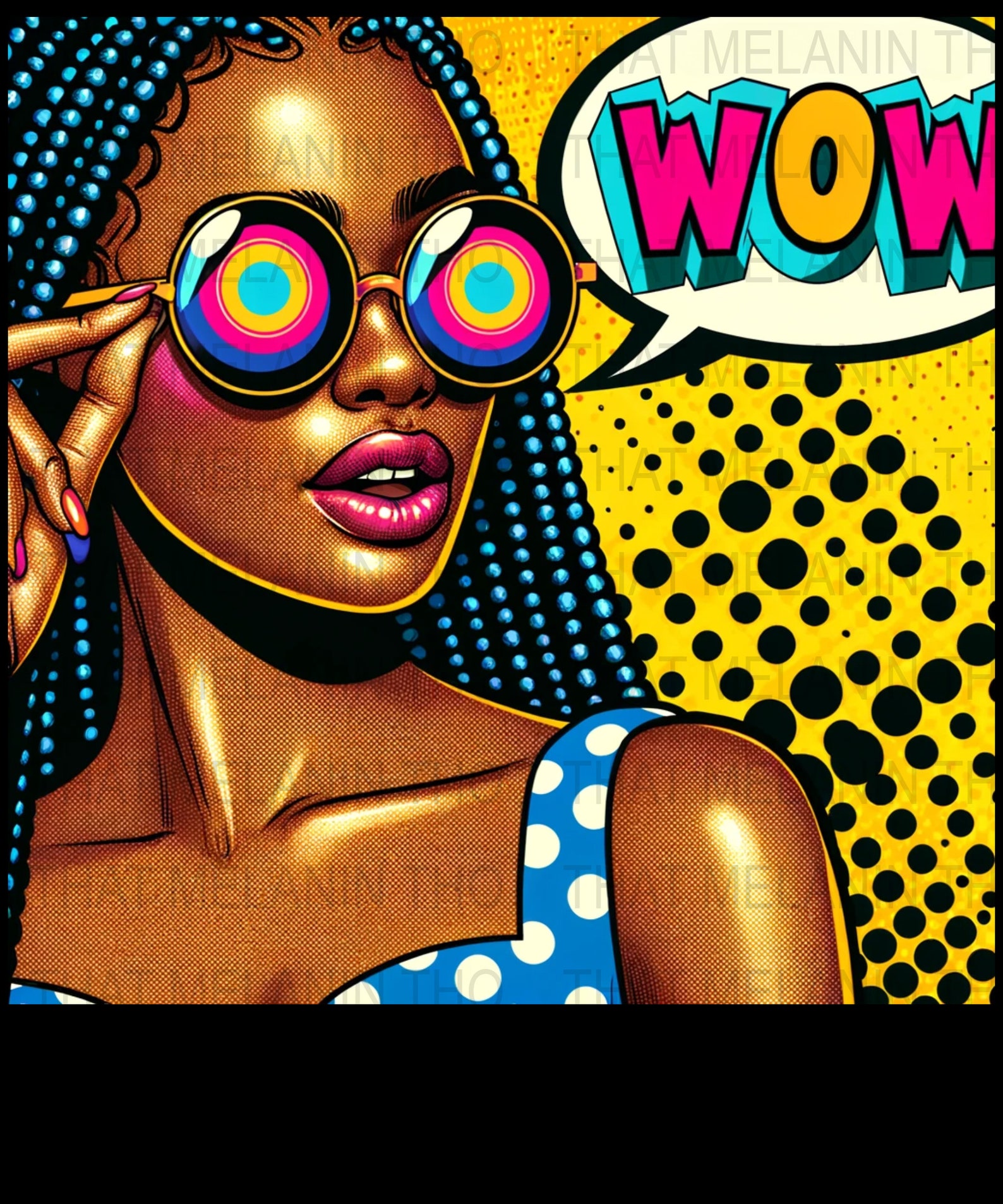 Black Woman Pop Art Digital Art African American Beautiful Women WOW ...