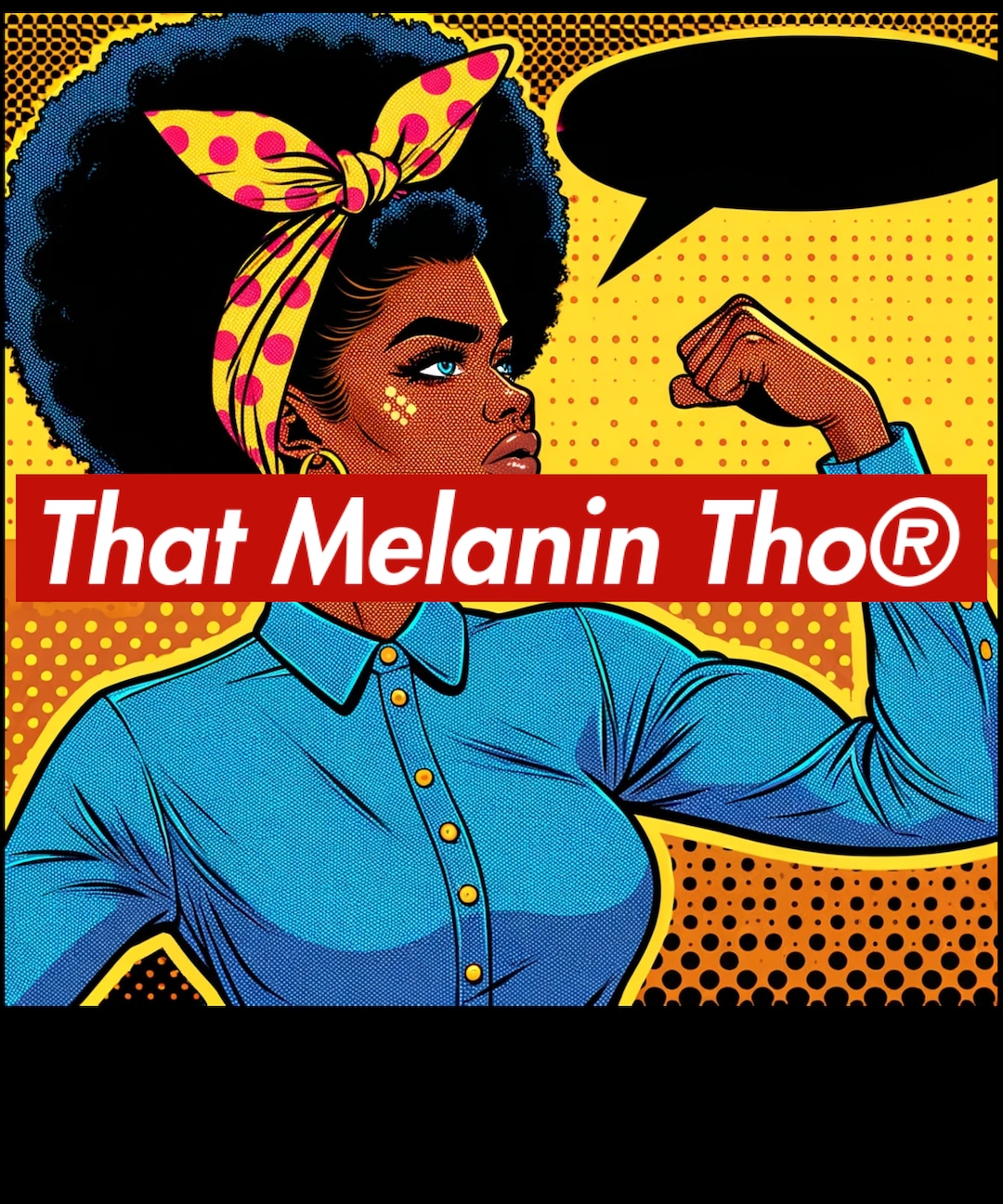 Black Woman Pop Art Print: Afro Rosie Riveter (digital Download) - Etsy