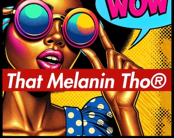 Black Woman Pop Art Digital Art | African American Beautiful Women WOW Pop Art | Afro Riveter Art | Digital Download ONLY