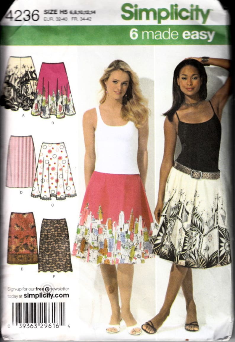 £1 Flattering Feminine Pleated SKIRT EASY Prima Sewing Pattern 10 12 14 16 18 20