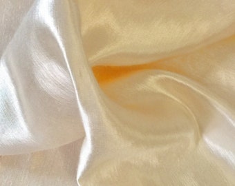 USA hemp silk charmeuse fabric, organic fabric, silk satin fabric, wedding fabric, ivory fabric, natural fabric, bridal fabric ivory, silk
