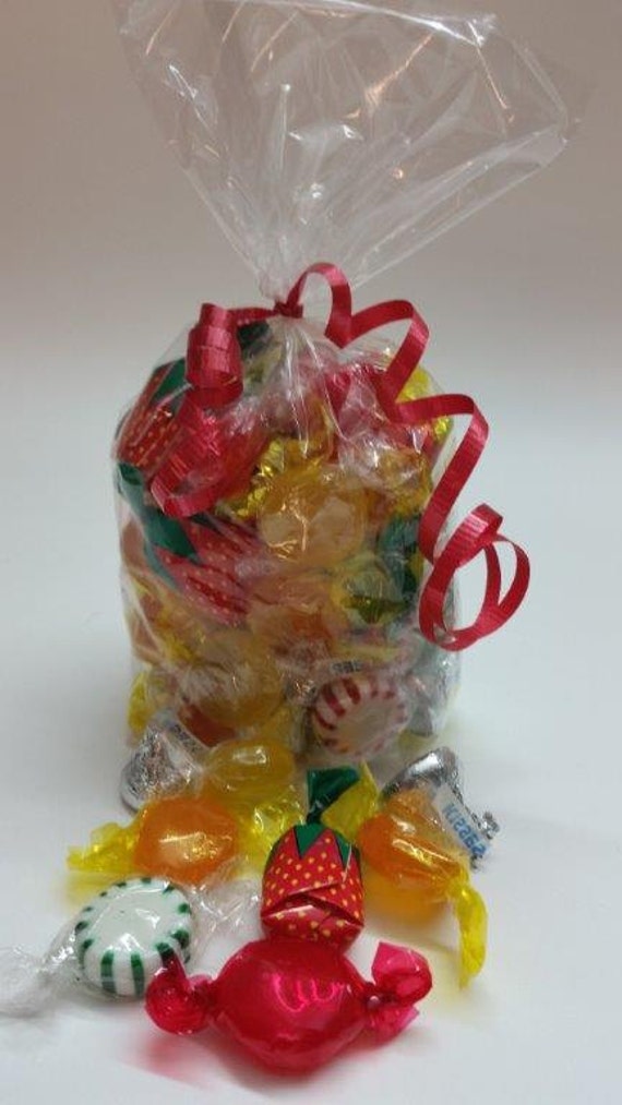 50 CLEAR 14/" x 5/" x 2.5/" CELLOPHANE BAGS WITH GUSSET *FOOD SAFE*