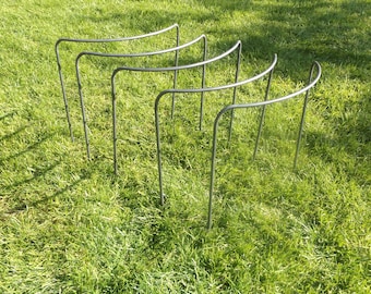 Set of 5 Commercial Grade Handmade Victorian Style Bow Plant Supports in 8mm Solid Steel