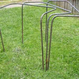 3 x "Bow-Type"  Garden Plant Supports Made from Solid 6mm Metal, 
