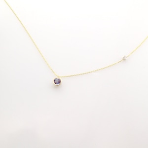 14K Gold Alexandrite Necklace: June Birthstone Pendant with Diamond