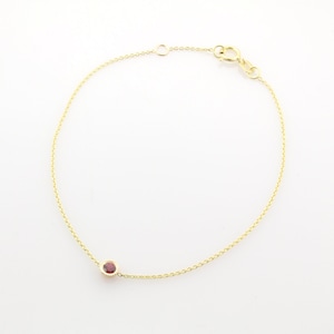14K Gold Ruby Bracelet: Bezel Set July Birthstone Jewelry