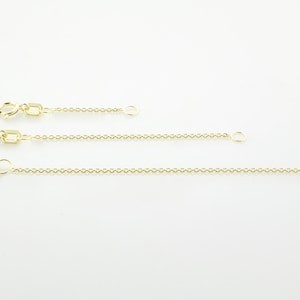 14K Solid Gold Necklace/Bracelet Chain Extender, Gold Chain Extender, Adjustable Lengths, 14K Gold Chain, Yellow Gold, BrookeMicheleDesigns
