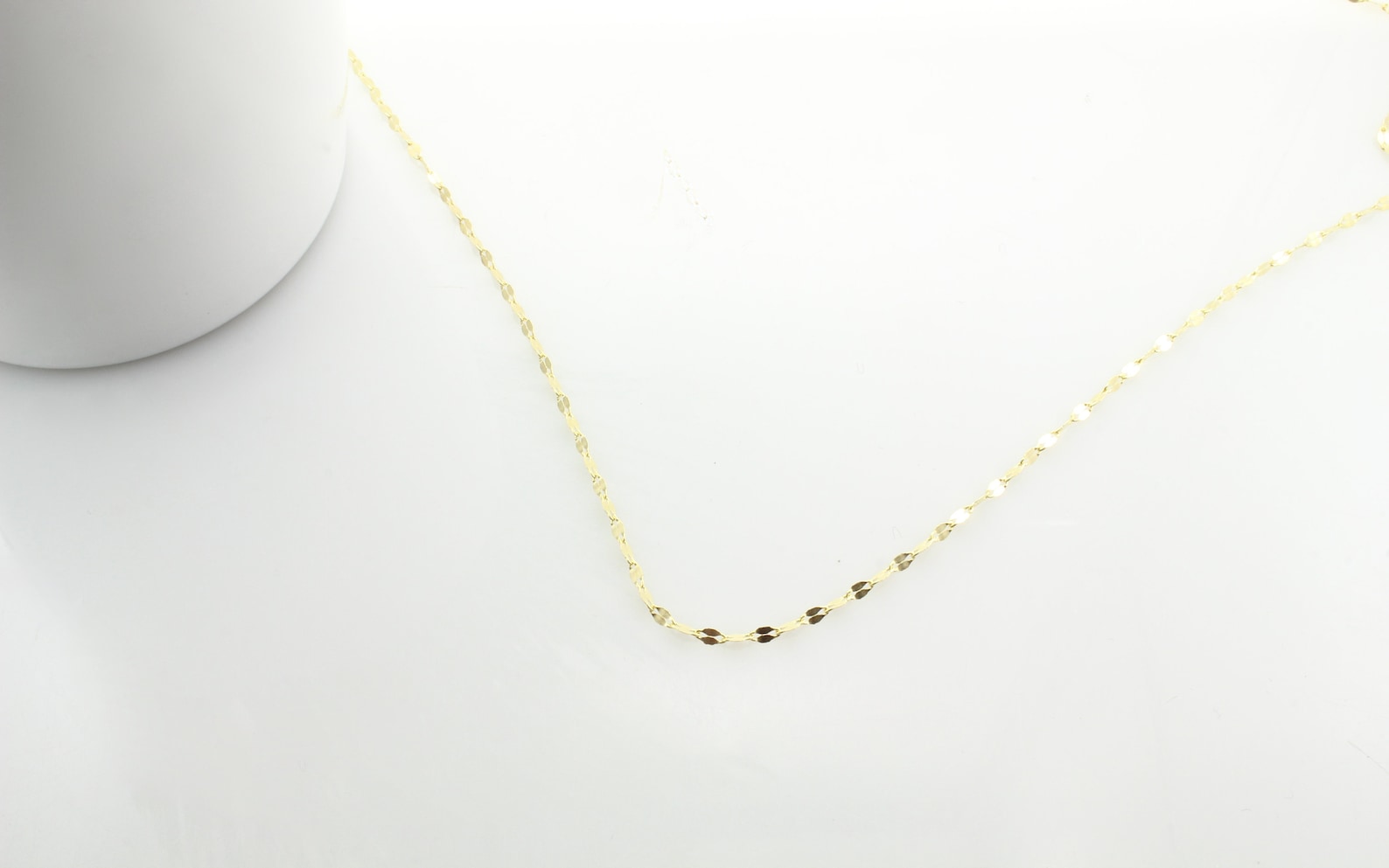 14K Gold Twisted Sparkle Chain Necklace Solid Gold Choker Etsy