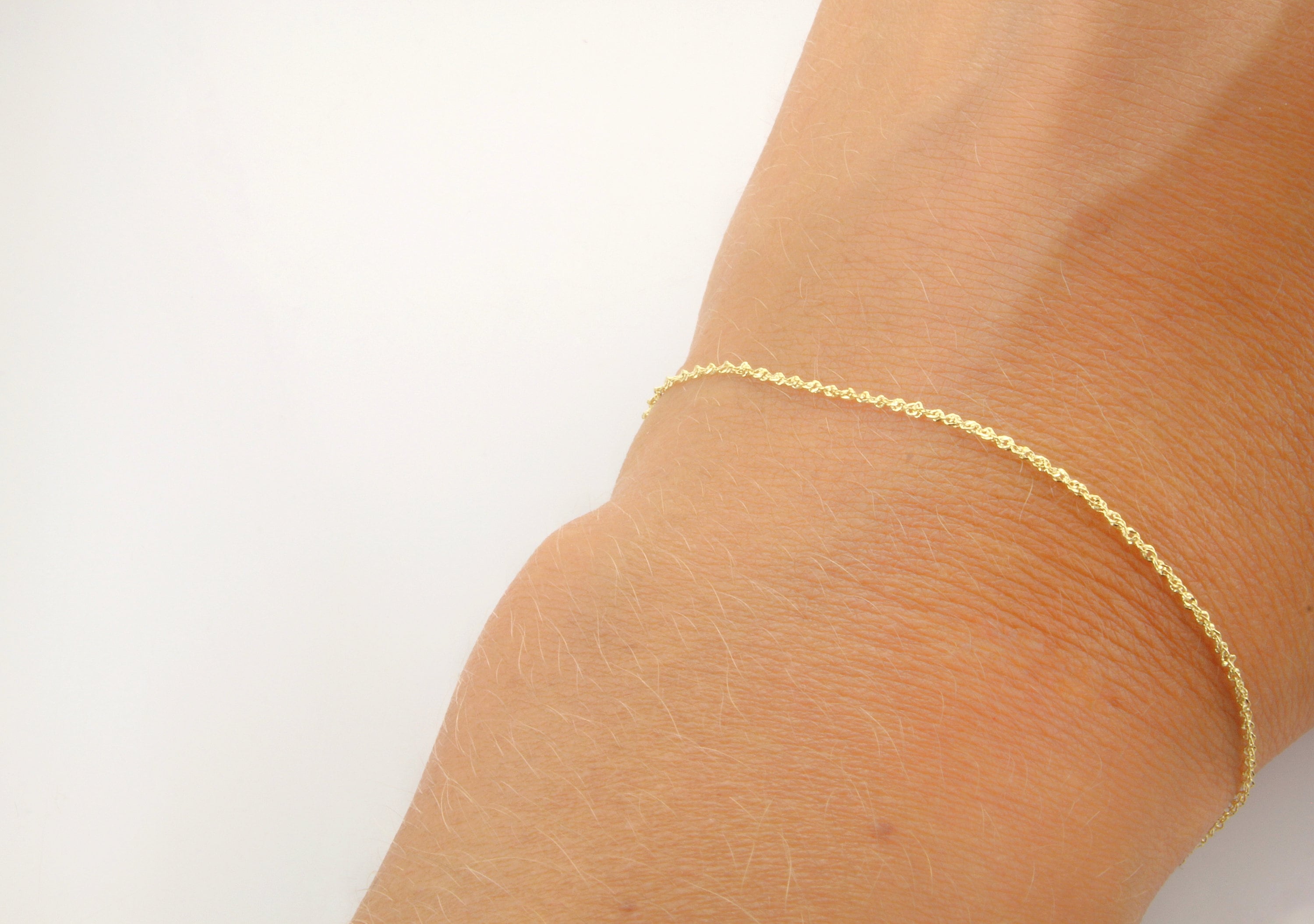 Shimmering Gold Stainless Steel Bracelet, Dainty Gold Bracelet for