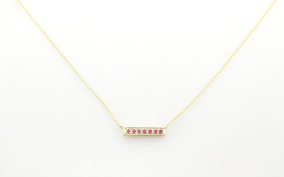 Ruby bar sale necklace